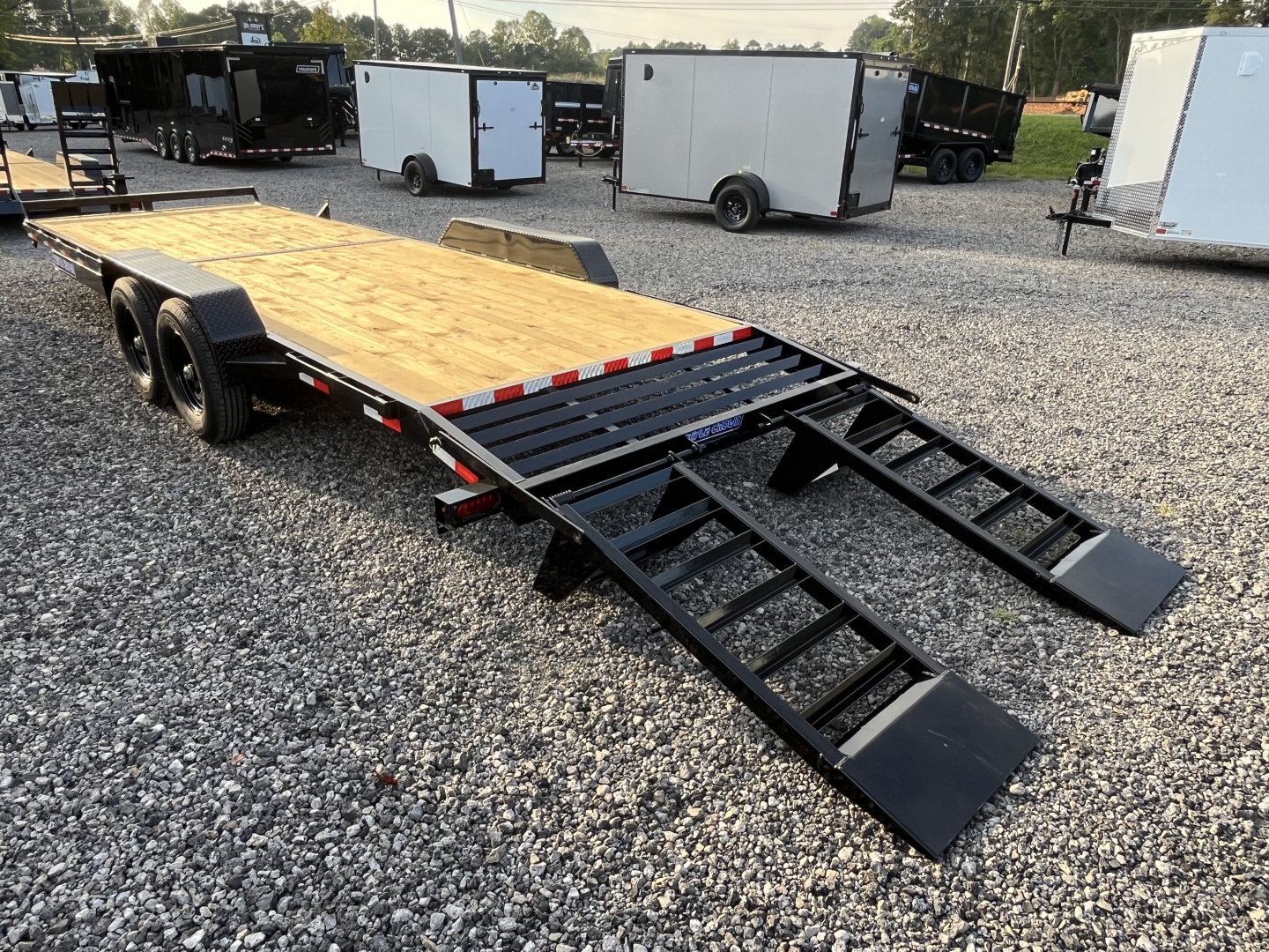 New 2026 Triple Crown 7x24 Heavy Duty Equipment Trailer, 5' Ramps, 14K GVWR