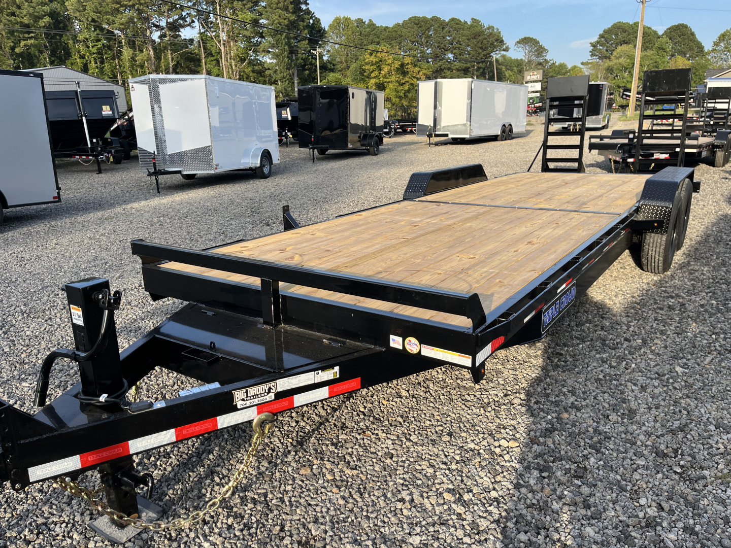 New 2026 Triple Crown 7x24 Heavy Duty Equipment Trailer, 5' Ramps, 14K GVWR