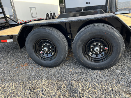 New 2026 Triple Crown 7x24 Heavy Duty Equipment Trailer, 5' Ramps, 14K GVWR