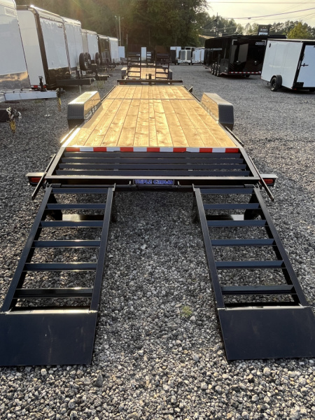 New 2026 Triple Crown 7x24 Heavy Duty Equipment Trailer, 5' Ramps, 14K GVWR