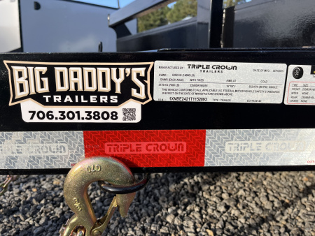 New 2026 Triple Crown 7x24 Heavy Duty Equipment Trailer, 5' Ramps, 14K GVWR