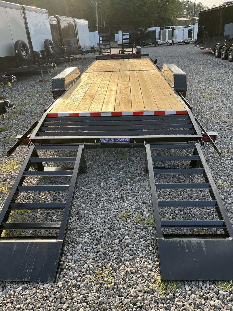 New 2026 Triple Crown 7x20 Heavy Duty Equipment Trailer, 5' Ramps, 14K GVWR