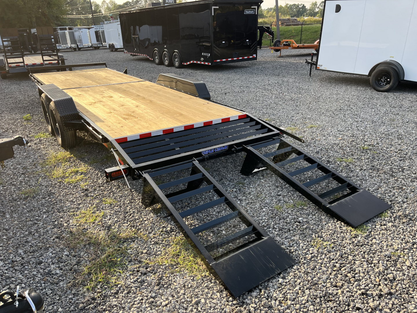 New 2026 Triple Crown 7x20 Heavy Duty Equipment Trailer, 5' Ramps, 14K GVWR