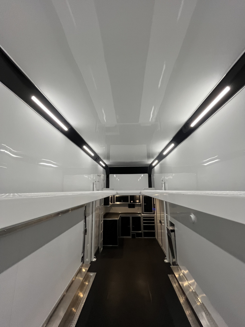 New 2026 Haulmark EDGE 28 Aluminum Stacker Enclosed Race Trailer, Finished Race Interior