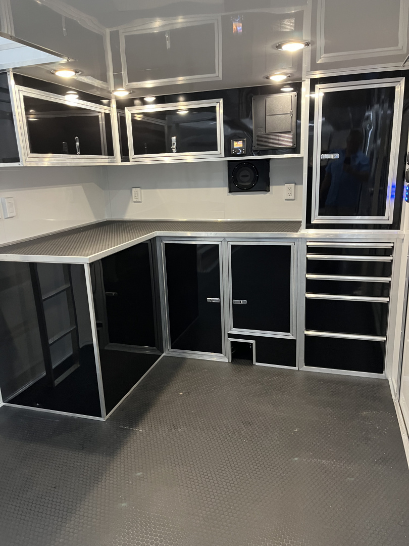 New 2026 Haulmark EDGE 28 Aluminum Stacker Enclosed Race Trailer, Finished Race Interior