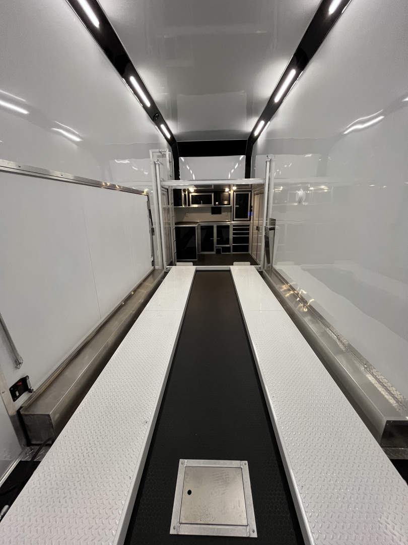 New 2026 Haulmark EDGE 28 Aluminum Stacker Enclosed Race Trailer, Finished Race Interior