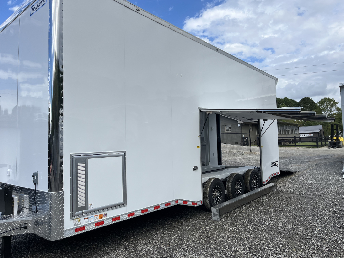 New 2026 Haulmark EDGE 28 Aluminum Stacker Enclosed Race Trailer, Finished Race Interior
