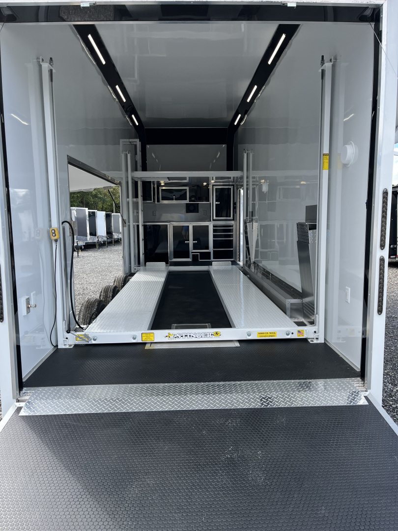 New 2026 Haulmark EDGE 28 Aluminum Stacker Enclosed Race Trailer, Finished Race Interior