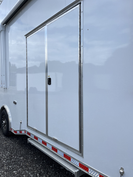 New 2026 Haulmark EDGE 28 Aluminum Stacker Enclosed Race Trailer, Finished Race Interior