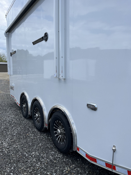 New 2026 Haulmark EDGE 28 Aluminum Stacker Enclosed Race Trailer, Finished Race Interior
