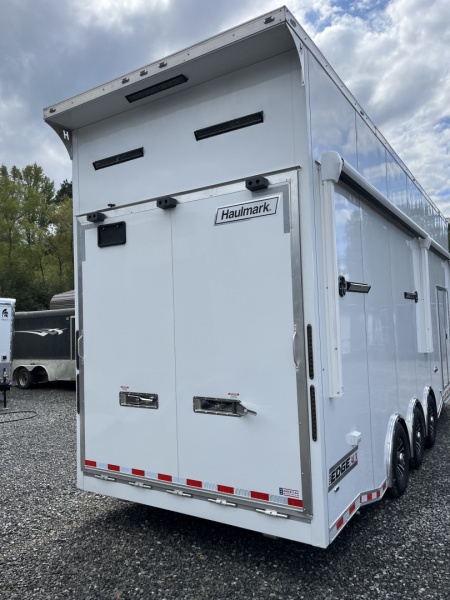 New 2026 Haulmark EDGE 28 Aluminum Stacker Enclosed Race Trailer, Finished Race Interior