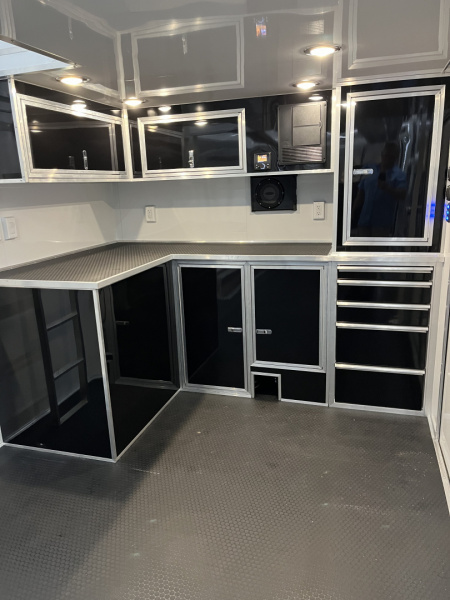 New 2026 Haulmark EDGE 28 Aluminum Stacker Enclosed Race Trailer, Finished Race Interior