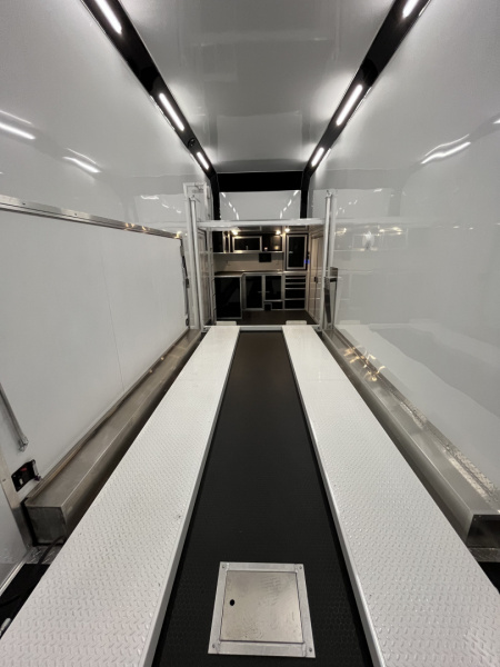 New 2026 Haulmark EDGE 28 Aluminum Stacker Enclosed Race Trailer, Finished Race Interior