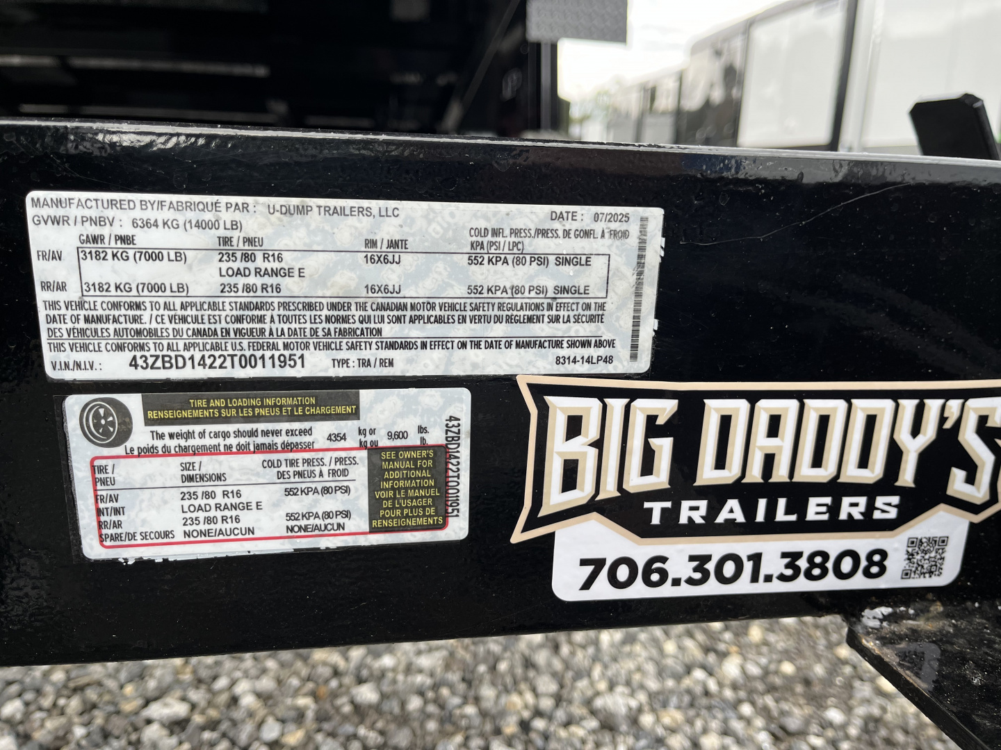 New 2026 U-Dump 7x14 With 48" Sides, 14K GVWR, Pro-Heavy Telescoping, Dump Trailer