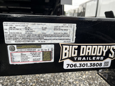 New 2026 U-Dump 7x14 With 48" Sides, 14K GVWR, Pro-Heavy Telescoping, Dump Trailer