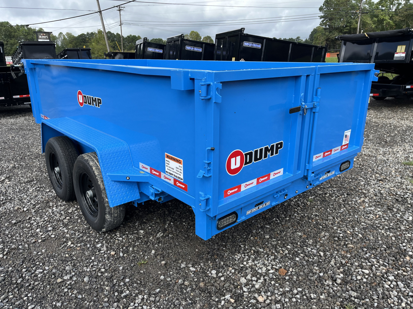New 2026 U-Dump 6X12 With 31" Sides, Pro-Lite Low-Profile Dump Trailer, 10K GVWR, Tarp & Roller, Slide-Out Ramps