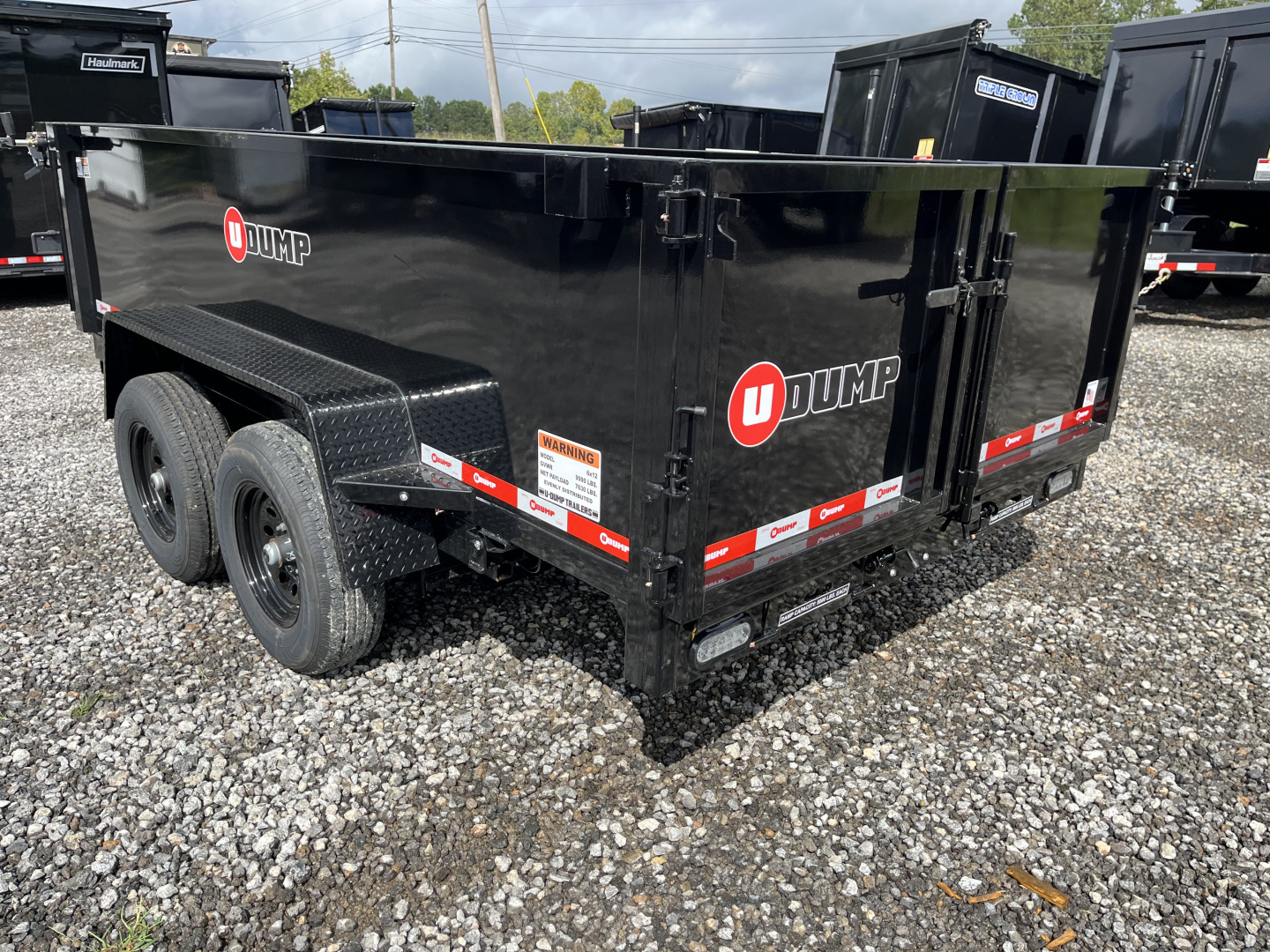 New 2026 U-Dump 6X12 With 31" Sodes, Pro-Lite Low-Profile Dump Trailer, 10K GVWR, Tarp & Roller, Slide-Out Ramps
