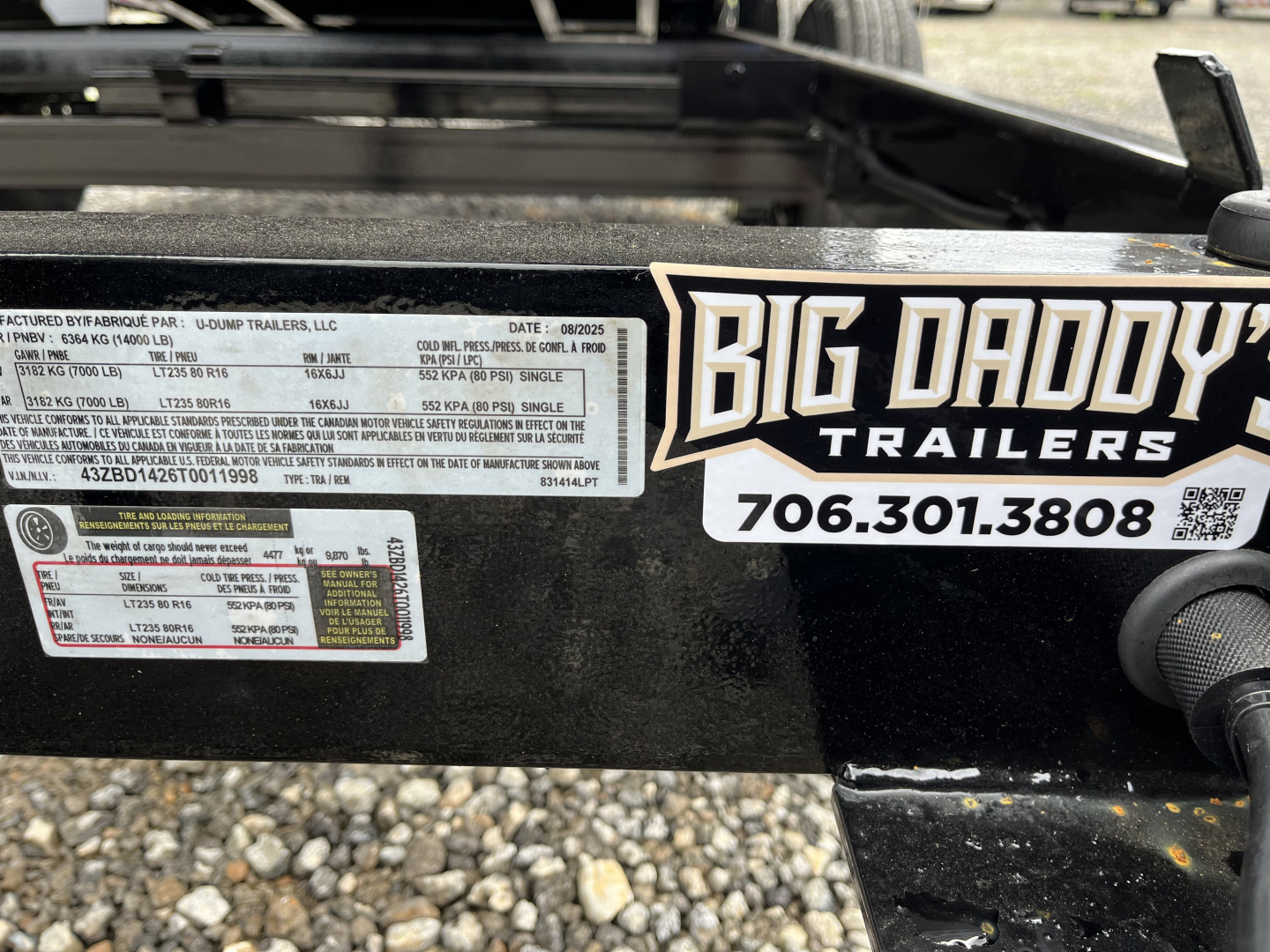 New 2026 U-Dump Pro-Heavy Series 7x14 Dump Trailer With 25" Sides, Telescopic Ram, 14K GVWR