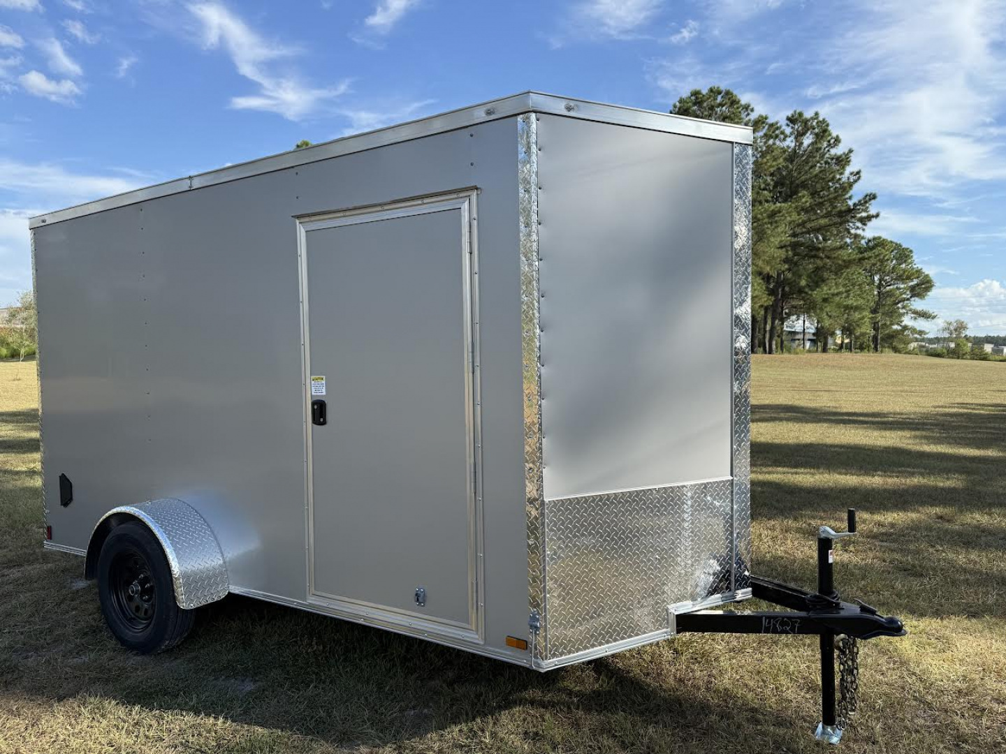 New 6x12 Single Axle Silver Enclosed Cargo Trailer | Titanium Cargo