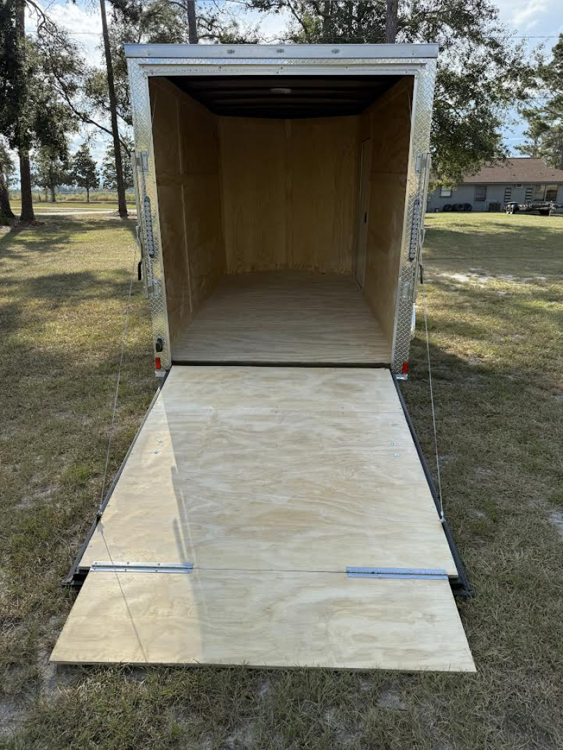 New 6x12 Single Axle Silver Enclosed Cargo Trailer | Titanium Cargo