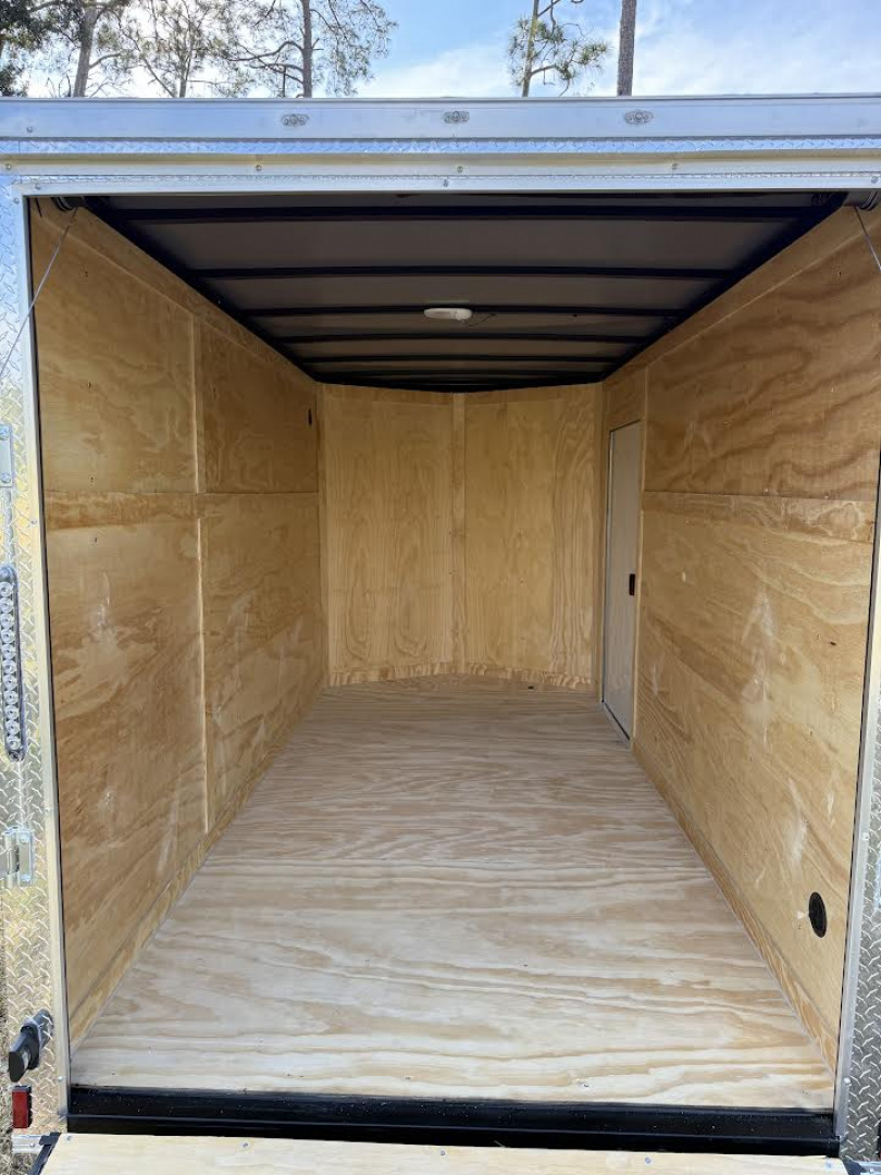 New 6x12 Single Axle Silver Enclosed Cargo Trailer | Titanium Cargo