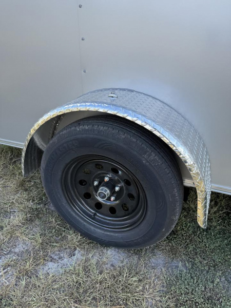 New 6x12 Single Axle Silver Enclosed Cargo Trailer | Titanium Cargo