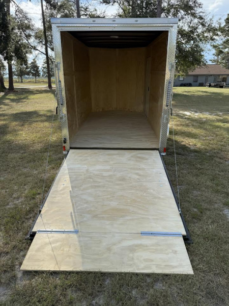 New 6x12 Single Axle Silver Enclosed Cargo Trailer | Titanium Cargo