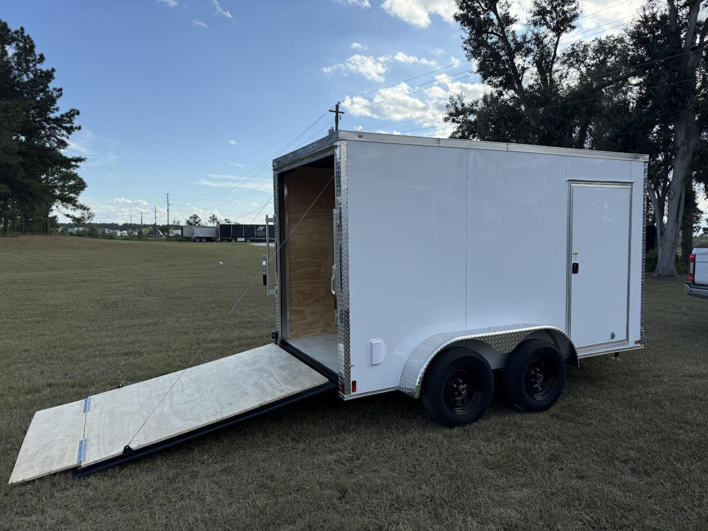 New 6x12 Tandem Axle White Enclosed Trailer | Titanium Cargo Trailer