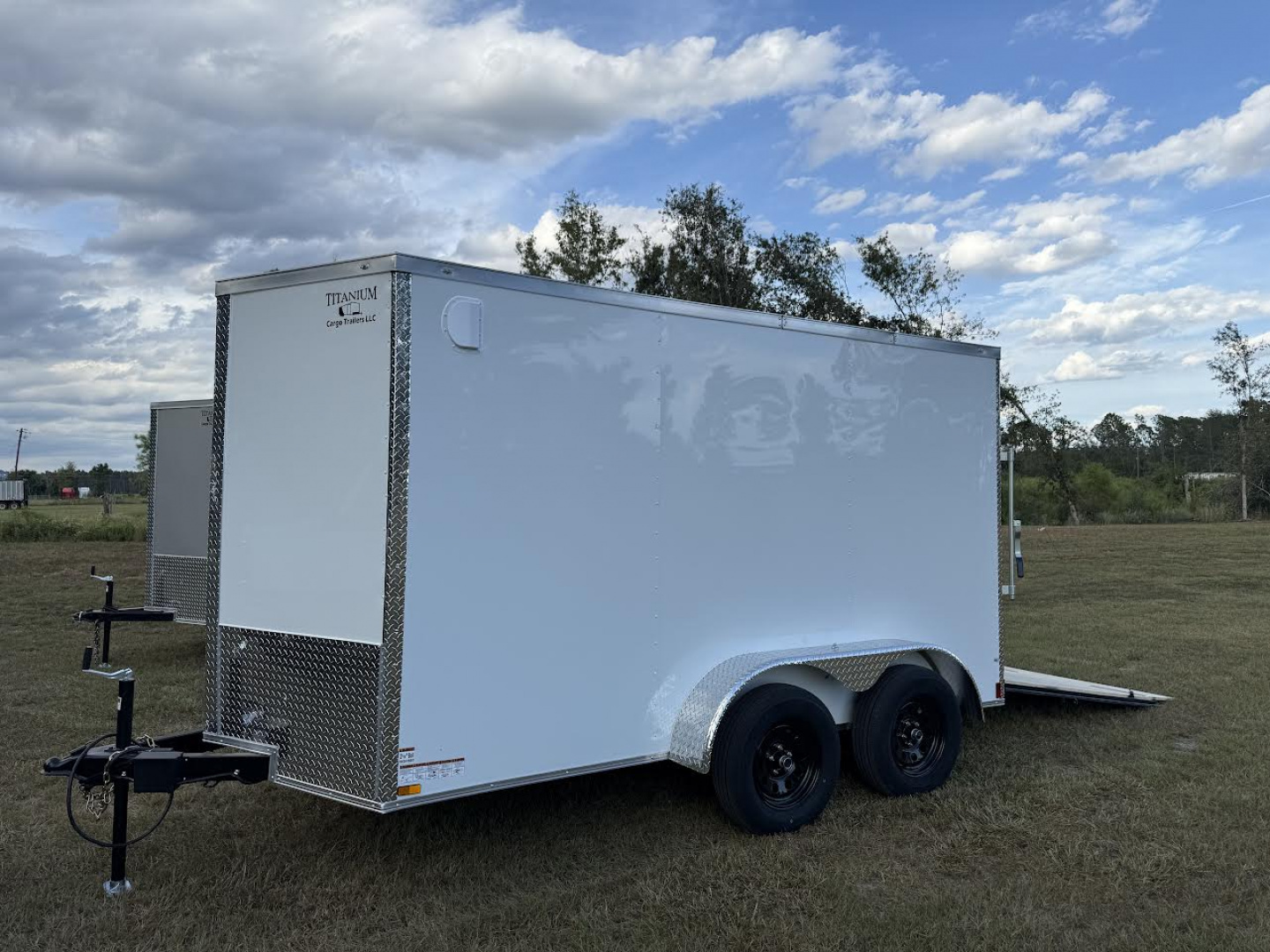 New 6x12 Tandem Axle White Enclosed Trailer | Titanium Cargo Trailer
