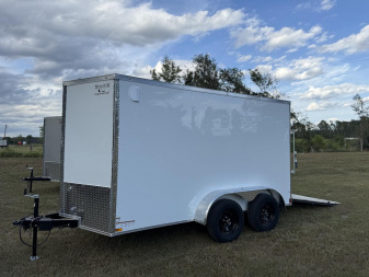 New 6x12 Tandem Axle White Enclosed Trailer | Titanium Cargo Trailer