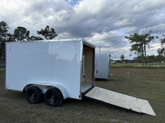 New 6x12 Tandem Axle White Enclosed Trailer | Titanium Cargo Trailer