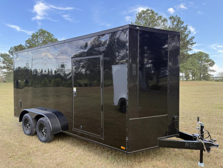 New Titanium Cargo 7x16 Tandem Axle Blackout Enclosed Trailer
