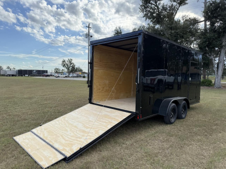 New Titanium Cargo 7x16 Tandem Axle Blackout Enclosed Trailer