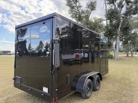 New Titanium Cargo 7x16 Tandem Axle Blackout Enclosed Trailer