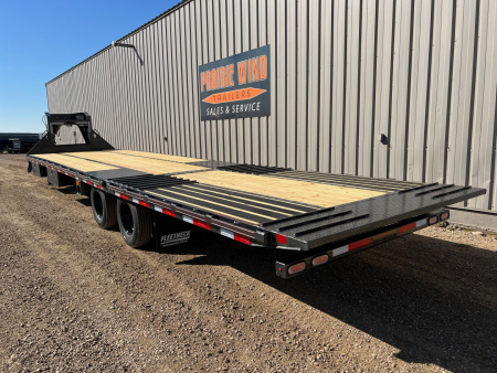 New 2026 Diamond C Trailers 35' FMAX212DT Gooseneck Hydraulic Tail Flatbed Trailer