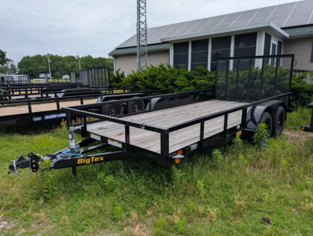 New $4395.00 2023 Big Tex Trailers UTILITY 83X16 TA 7K 4' GATE SQ BOX ADJ COUP 2- BRAKE MOUNT Utility Trailer