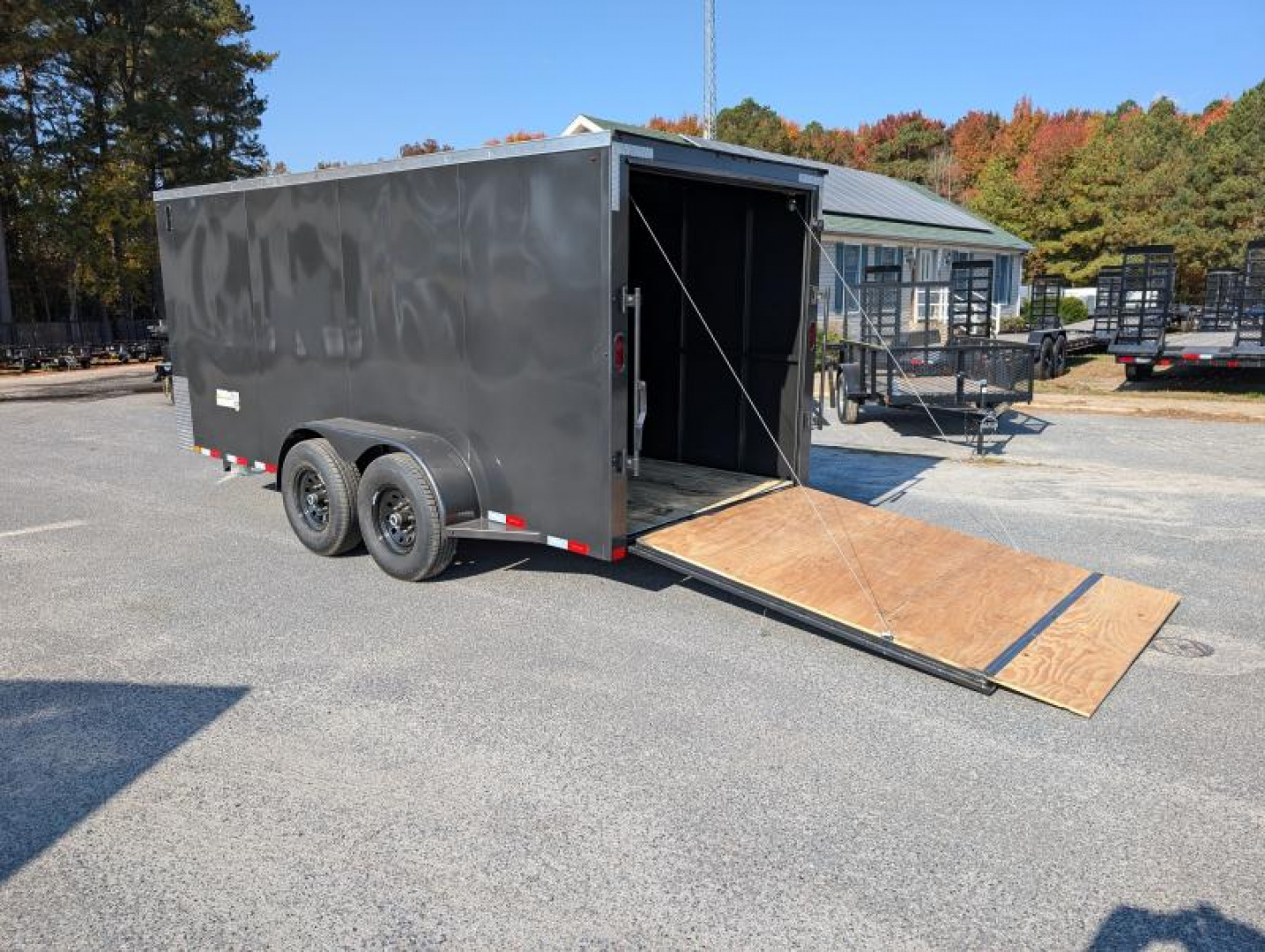 New 10995 2025 Delco Trailers 6'8"X16'TA STEEL Cargo / Enclosed Trailer