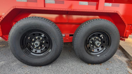 New 2025 Delco Trailers $10295.00 83X14 LP ORANGE 14K Dump Trailer