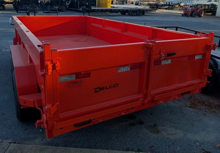 New 2025 Delco Trailers $10295.00 83X14 LP ORANGE 14K Dump Trailer