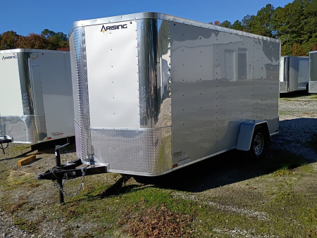 New 23056 2025 Arising 7X12 SA V-NOSE RAMP BRAKES 3K Cargo / Enclosed Trailer