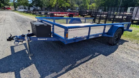 New 2025 Diamond C Trailers PSA 83X12 MESH BLUE Utility Trailer