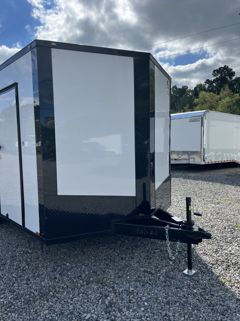 New 2026 Spartan Cargo 8.5x16 Enclosed Trailer, White PolyCor With Black Trim, 10K GVWR, 7' Interior, 54" Triple Tube Tongue, 1-Piece Aluminum Roof, StableDeck