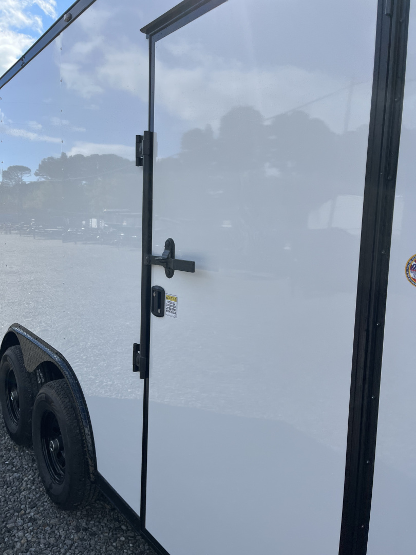 New 2026 Spartan Cargo 8.5x16 Enclosed Trailer, White PolyCor With Black Trim, 10K GVWR, 7' Interior, 54" Triple Tube Tongue, 1-Piece Aluminum Roof, StableDeck