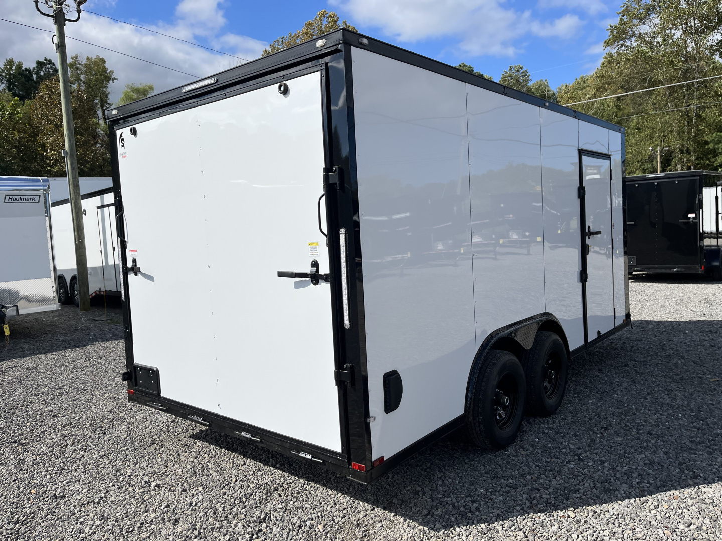 New 2026 Spartan Cargo 8.5x16 Enclosed Trailer, White PolyCor With Black Trim, 10K GVWR, 7' Interior, 54" Triple Tube Tongue, 1-Piece Aluminum Roof, StableDeck