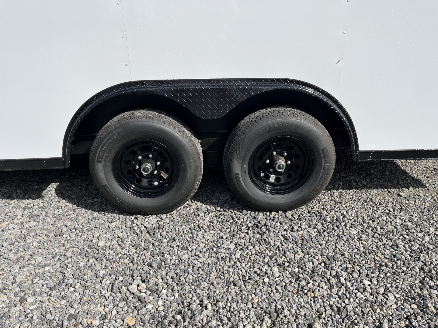 New 2026 Spartan Cargo 8.5x16 Enclosed Trailer, White PolyCor With Black Trim, 10K GVWR, 7' Interior, 54" Triple Tube Tongue, 1-Piece Aluminum Roof, StableDeck