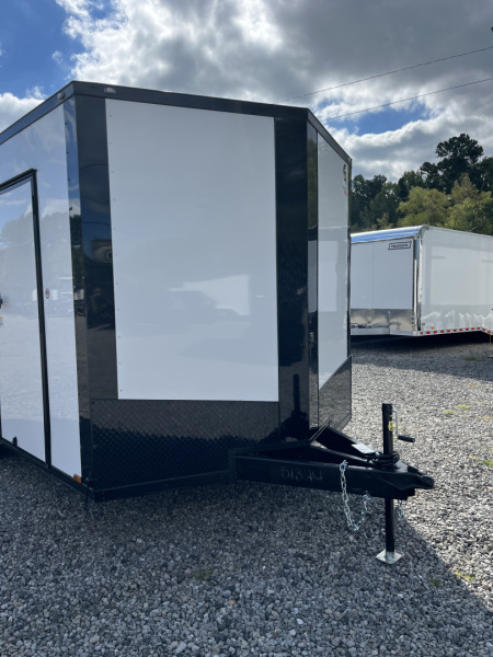New 2026 Spartan Cargo 8.5x16 Enclosed Trailer, White PolyCor With Black Trim, 10K GVWR, 7' Interior, 54" Triple Tube Tongue, 1-Piece Aluminum Roof, StableDeck