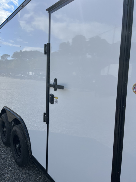 New 2026 Spartan Cargo 8.5x16 Enclosed Trailer, White PolyCor With Black Trim, 10K GVWR, 7' Interior, 54" Triple Tube Tongue, 1-Piece Aluminum Roof, StableDeck