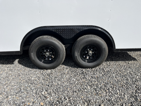 New 2026 Spartan Cargo 8.5x16 Enclosed Trailer, White PolyCor With Black Trim, 10K GVWR, 7' Interior, 54" Triple Tube Tongue, 1-Piece Aluminum Roof, StableDeck