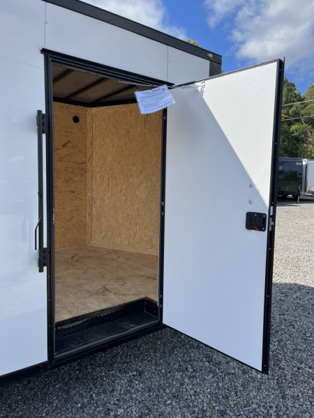 New 2026 Spartan Cargo 8.5x16 Enclosed Trailer, White PolyCor With Black Trim, 10K GVWR, 7' Interior, 54" Triple Tube Tongue, 1-Piece Aluminum Roof, StableDeck