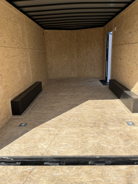 New 2026 Spartan Cargo 8.5x16 Enclosed Trailer, White PolyCor With Black Trim, 10K GVWR, 7' Interior, 54" Triple Tube Tongue, 1-Piece Aluminum Roof, StableDeck